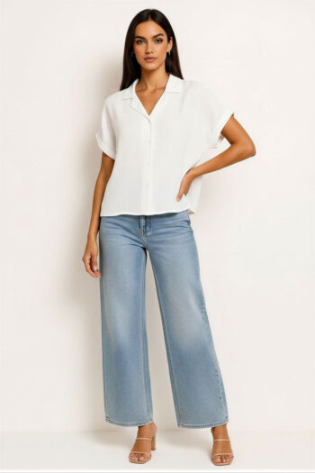 BLUSA CAMISERA BOLSAS FRONTAL