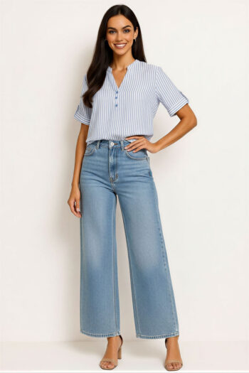 BLUSA CUELLO V BOTONES
