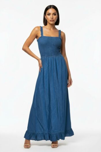 VESTIDO MAXI SMOCK TIRANTES