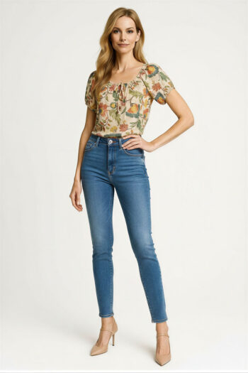 BLUSA CAMPESINA ELÁSTICO CUELLO SUAVE