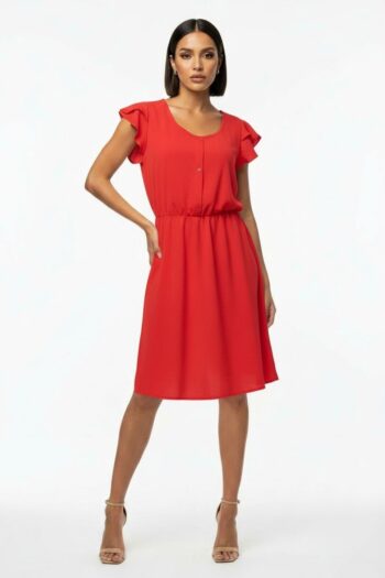 VESTIDO BOTONES CINTURA ELÁSTICA