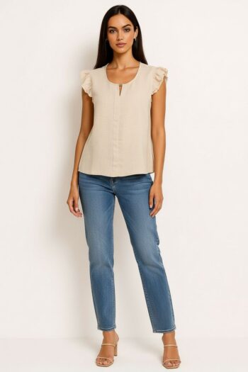 BLUSA TABLÓN CUELLO REDONDO