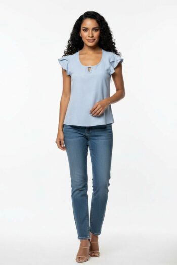 BLUSA CUELLO GOTA DETALLE