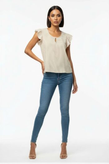 BLUSA MANGA CORTA DETALLE