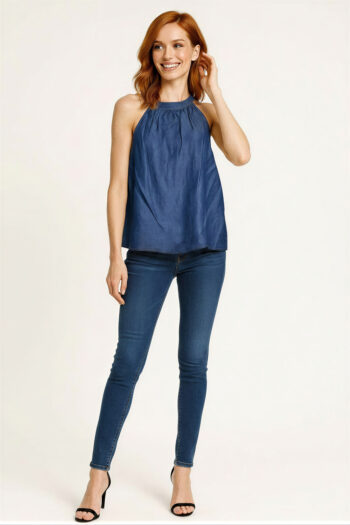 BLUSA HALTER CUELLO ALTO