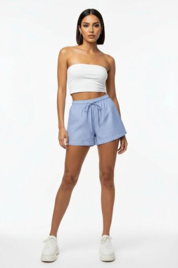 SHORT CON RESORTE Y CINTA