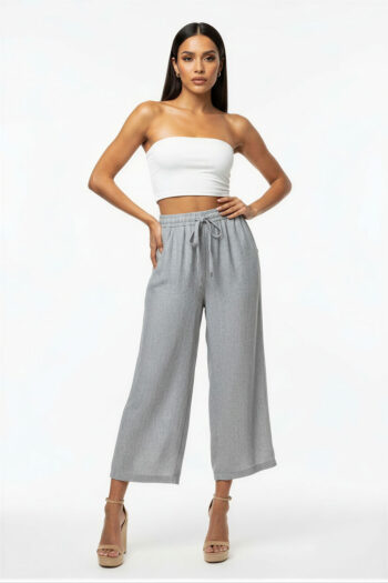 PANTALÓN CAPRI JARETA PRETINA ELÁSTICA