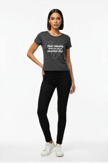 PLAYERA MANGA CORTA DETALLE BRILLO