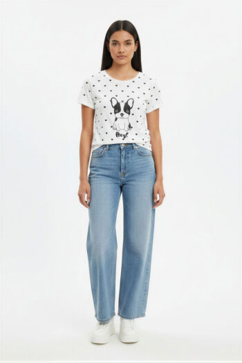 PLAYERA ESTAMPADO PERRO CORAZONES