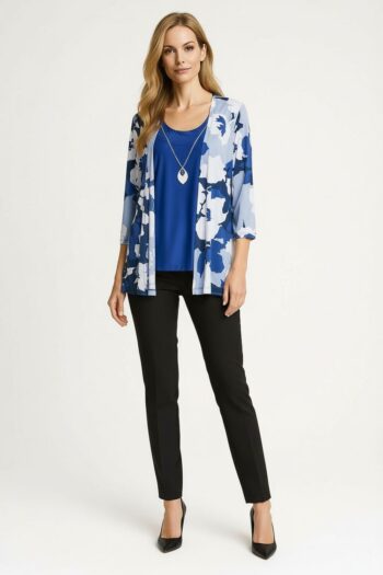 BLUSA DOBLE CAPA ABIERTA