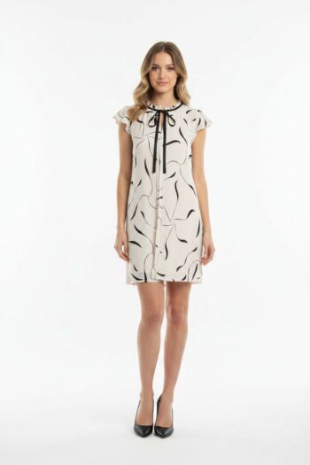 VESTIDO CORTO CUELLO LAZO