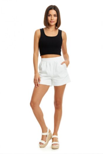 SHORT PRETINA ELÁSTICA CASUAL