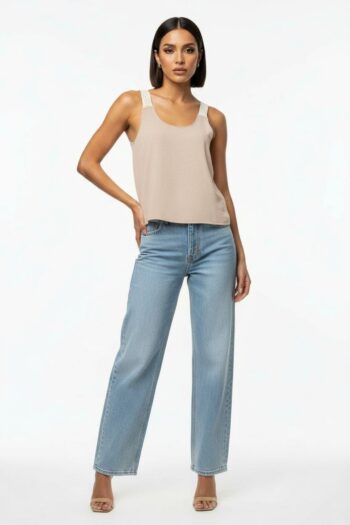 BLUSA TOP TIRANTES CON APLICACIÓN