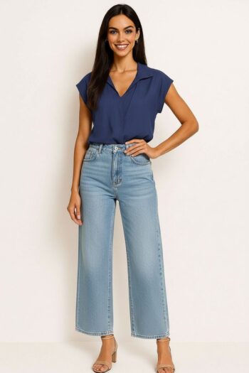 BLUSA SIN MANGA CUELLO ABIERTO