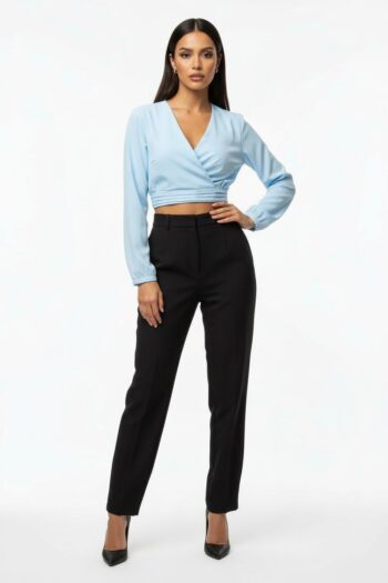 BLUSA CRUZADA AJUSTE LAZO