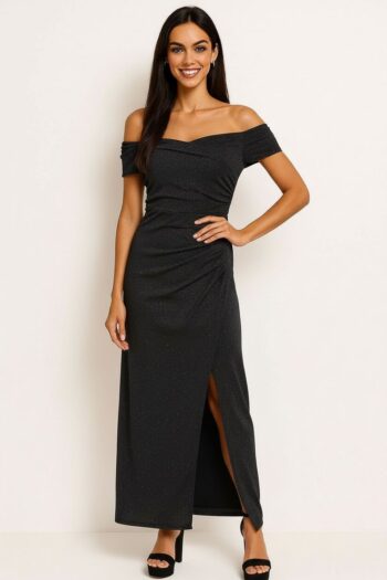 VESTIDO LARGO CRUZADO CON ABERTURA