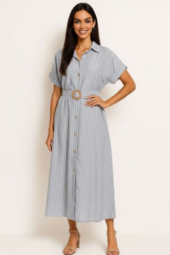 VESTIDO CAMISERO CON CINTURÓN