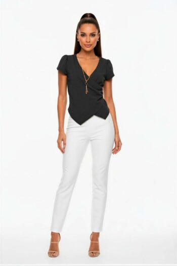 PLAYERA CRUZADA ESCOTE PROFUNDO