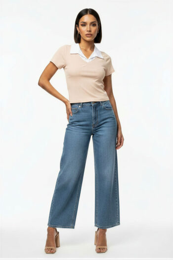 PLAYERA CUELLO CAMISA AJUSTADA