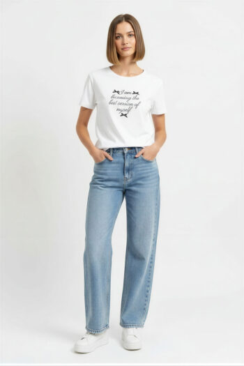 PLAYERA BÁSICA CUELLO REDONDO BORDADO