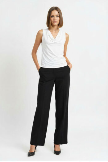 BLUSA CUELLO DRAPEADO ELEGANTE