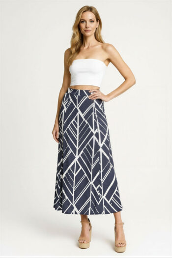 FALDA MIDI CON BOTONES