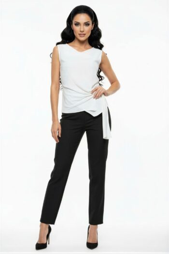 BLUSA ASIMÉTRICA CON DRAPEADO