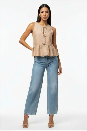 BLUSA SIN MANGAS DETALLE LAZO