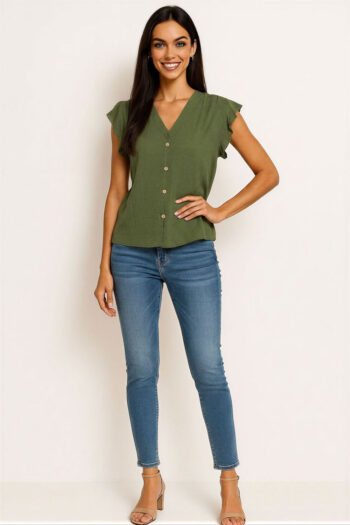 BLUSA BOTONES ESCOTE V