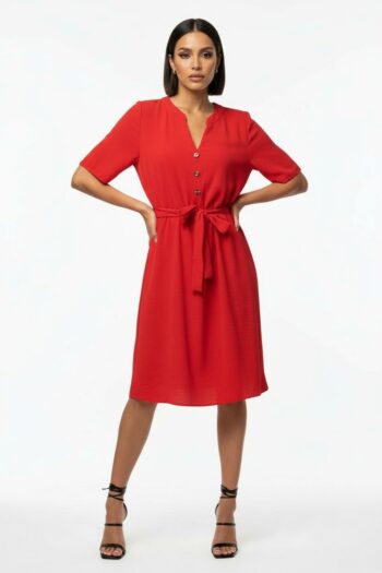 VESTIDO CORTO CON BOTONES