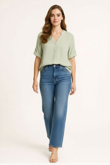 BLUSA CUELLO V BOTONES