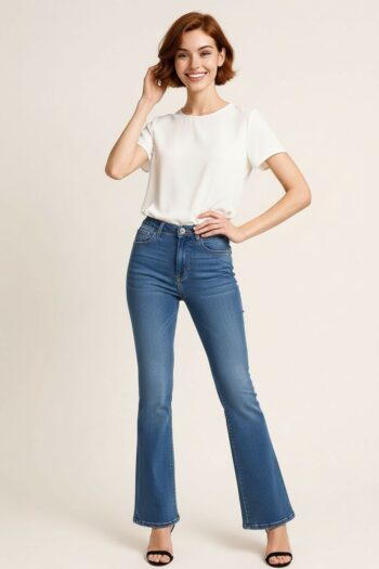 JEANS TIRO MEDIO ACAMPANADO