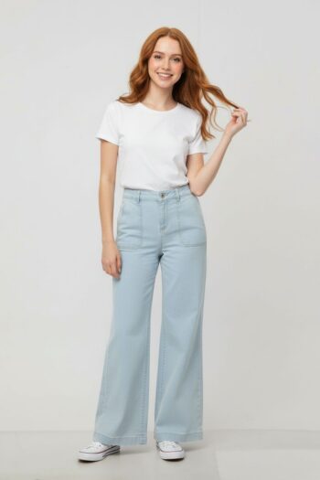 JEANS CORTE AMPLIO TIRO ALTO