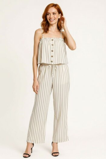 CONJUNTO PANTALÓN Y TOP BOTONES