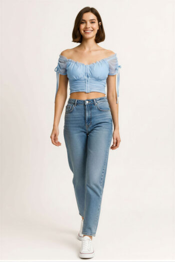 PLAYERA MESH FRUNCIDA AJUSTE