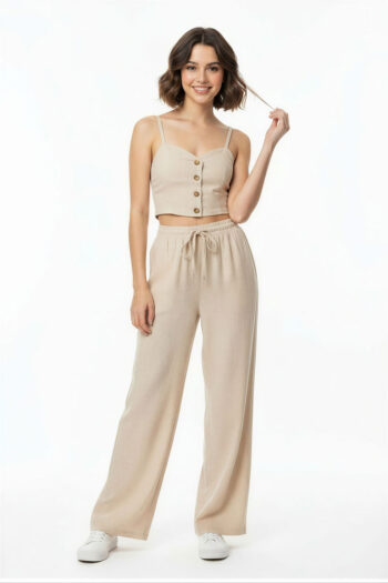 CONJUNTO TOP Y PANTALÓN LINO