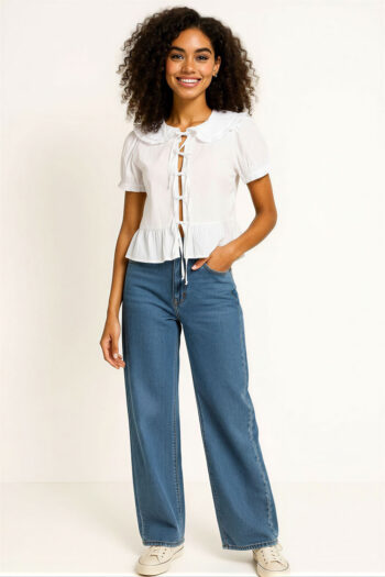 BLUSA CUELLO AMPLIO AMARRE