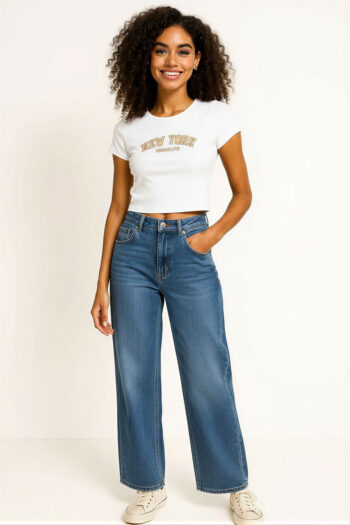 PLAYERA RIB AJUSTE CON LETRAS