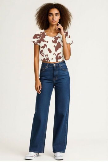 PLAYERA CORTA AJUSTE RIB CUELLO REDONDO