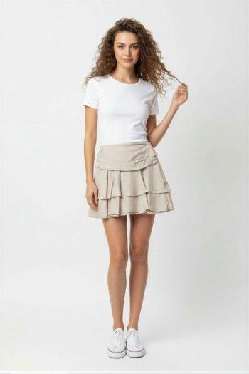 FALDA CORTA CON OLANES