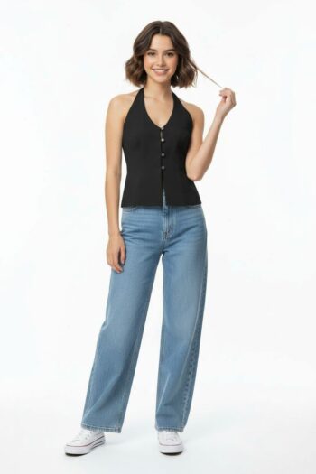 CHALECO HALTER BOTONES FRENTE