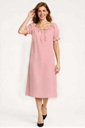 VESTIDO MIDI LISO