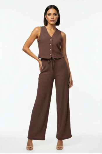 CONJUNTO TEJIDO CHALECO PANTALÓN