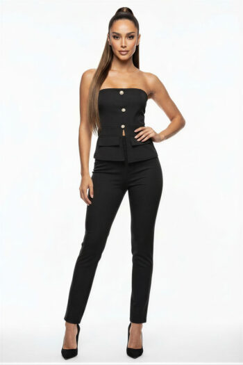 BLUSA STRAPLESS BOTONES