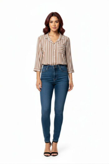 BLUSA RAYAS BOLSILLO CLÁSICO