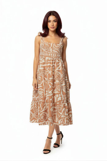 VESTIDO TIRANTE LAZO ESTAMPADO