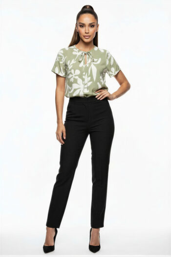BLUSA ESTAMPADA DOBLE LAZO