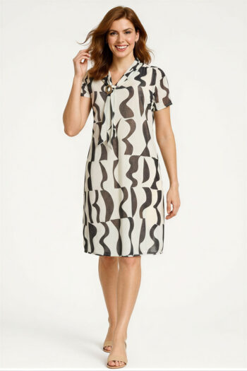 VESTIDO MIDI CUELLO LAZO