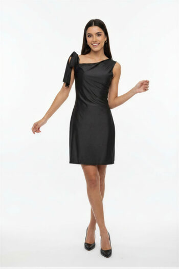 VESTIDO MOÑO LATERAL