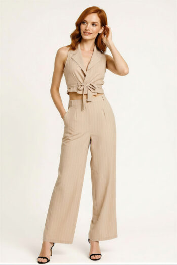 CONJUNTO CHALECO PANTALÓN RECTO